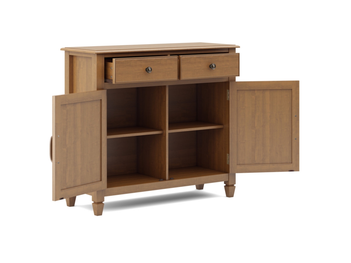 Simpli Home Connaught Entryway Storage Cabinet, Light Golden Brown, large