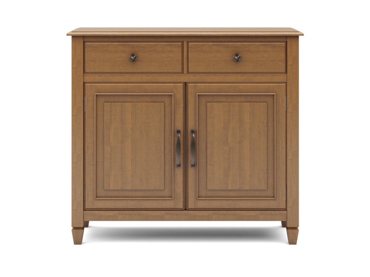 Simpli Home Connaught Entryway Storage Cabinet, Light Golden Brown, large