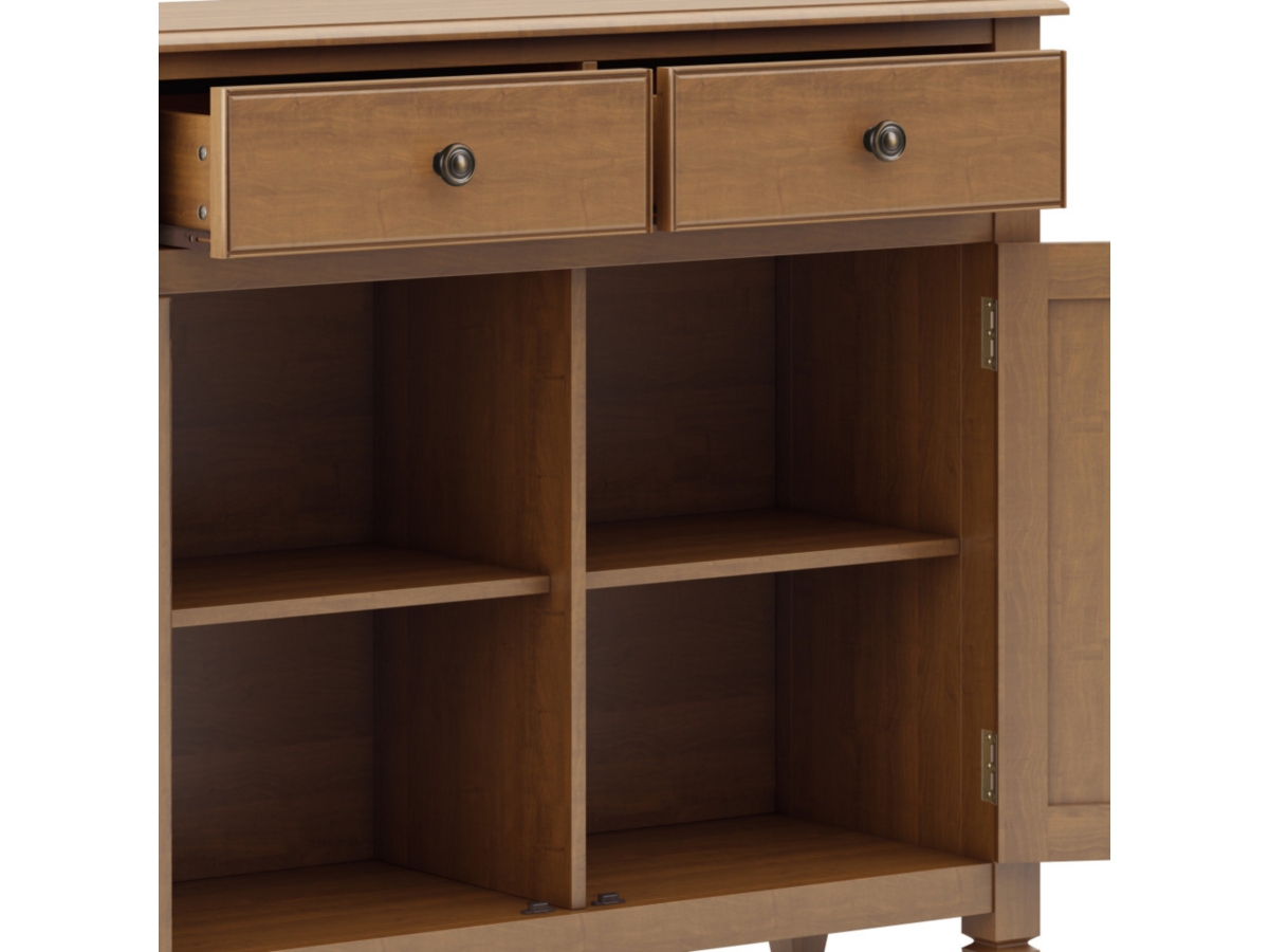 Simpli Home Connaught Entryway Storage Cabinet, Light Golden Brown, large