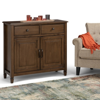 Simpli Home Connaught Entryway Storage Cabinet, Rustic Natural Aged Brown, large