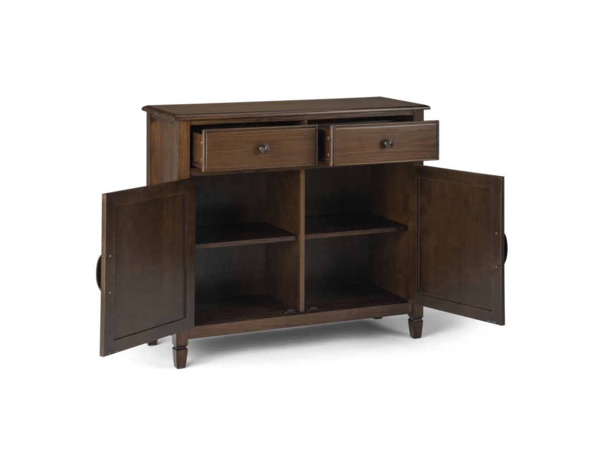 Simpli Home Connaught Entryway Storage Cabinet, Rustic Natural Aged Brown, large