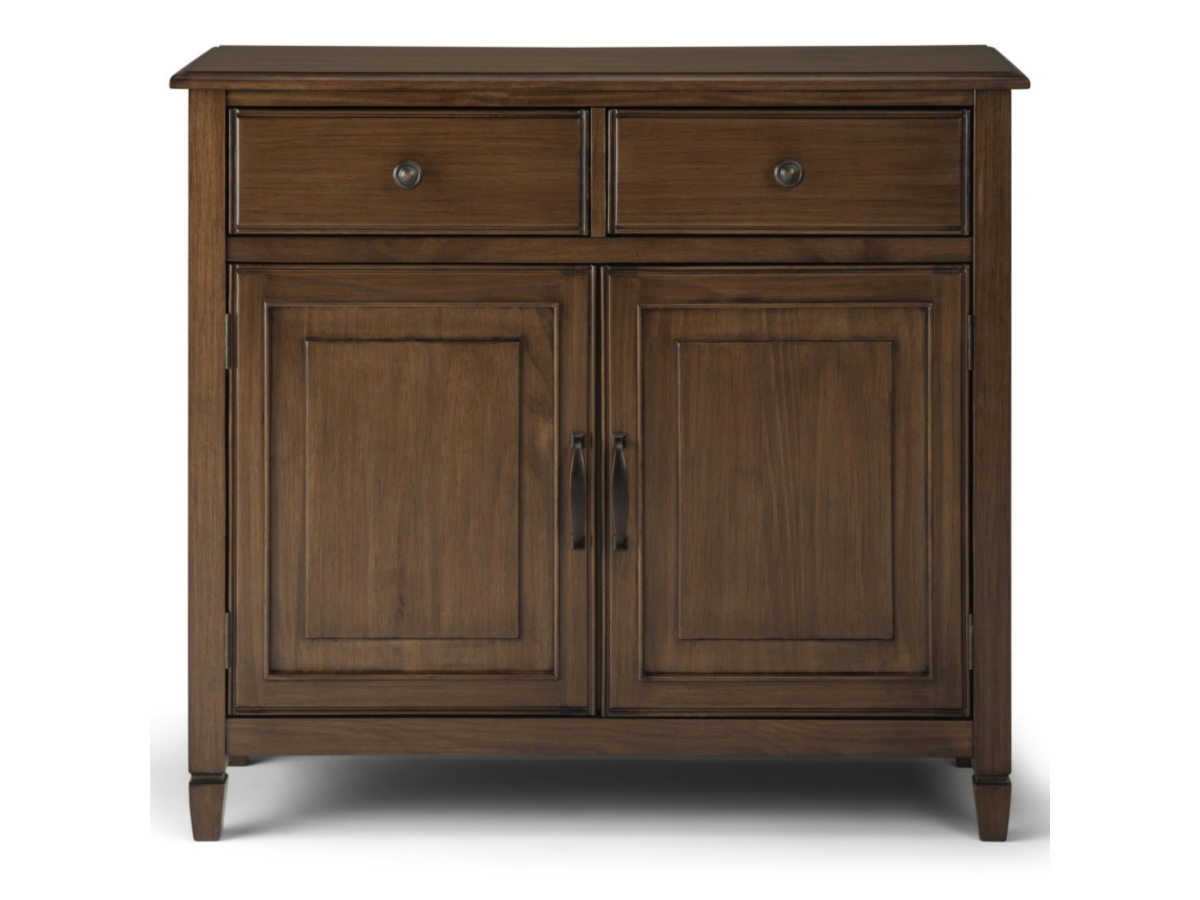 Simpli Home Connaught Entryway Storage Cabinet, Rustic Natural Aged Brown, large