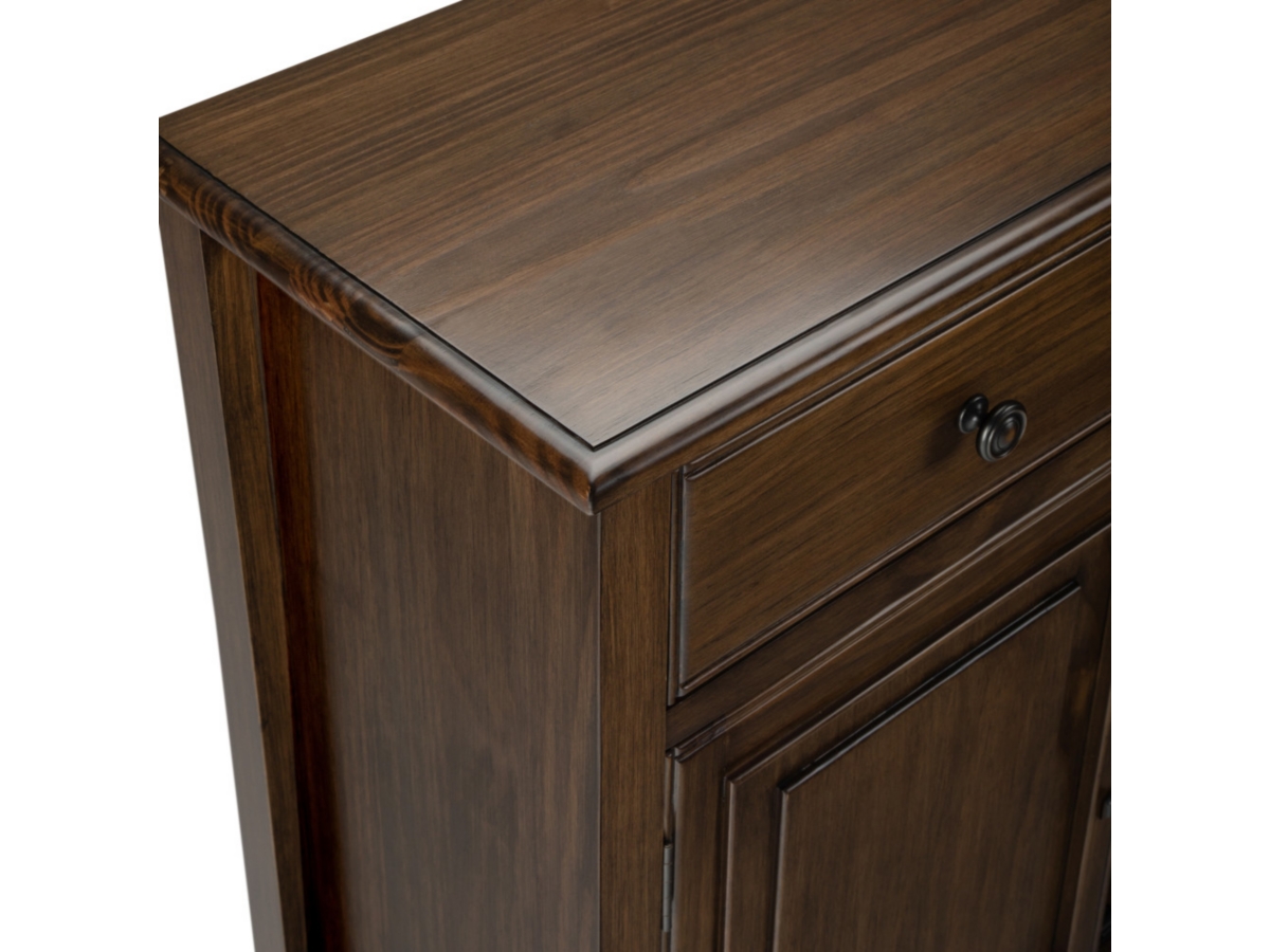 Simpli Home Connaught Entryway Storage Cabinet, Rustic Natural Aged Brown, large