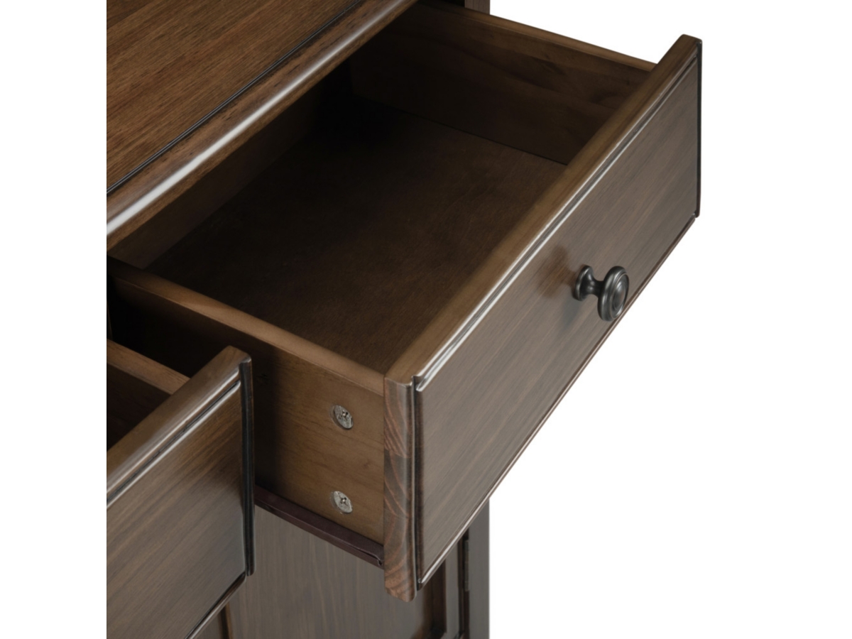 Simpli Home Connaught Entryway Storage Cabinet, Rustic Natural Aged Brown, large