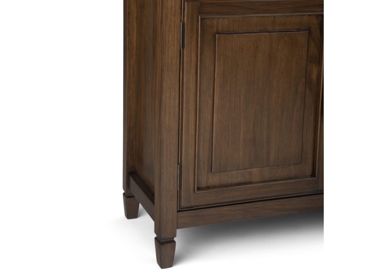 Simpli Home Connaught Entryway Storage Cabinet, Rustic Natural Aged Brown, large