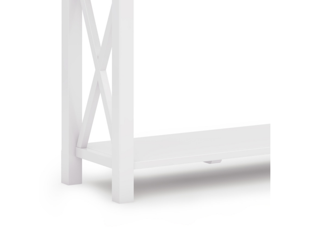 Simpli Home Kitchener Console Sofa Table, White, large