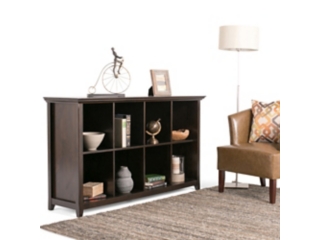 Simpli Home Amherst 8 Cube Bookcase Storage Sofa Table