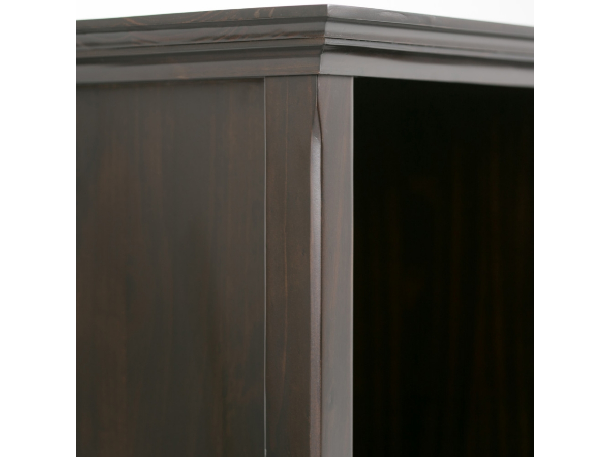 Simpli Home Amherst 8 Cube Bookcase Storage Sofa Table, Hickory Brown, large