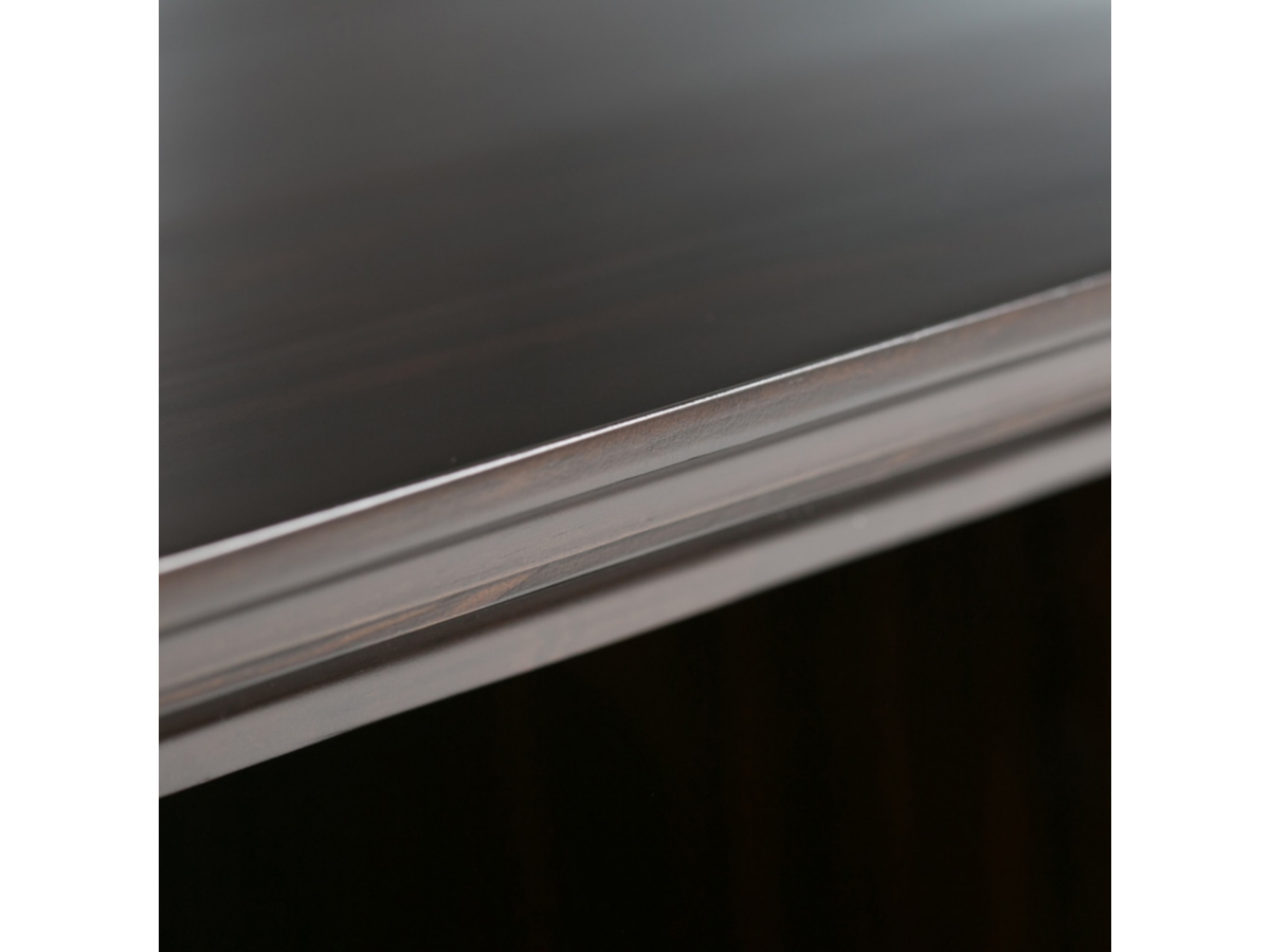 Simpli Home Amherst 8 Cube Bookcase Storage Sofa Table, Hickory Brown, large