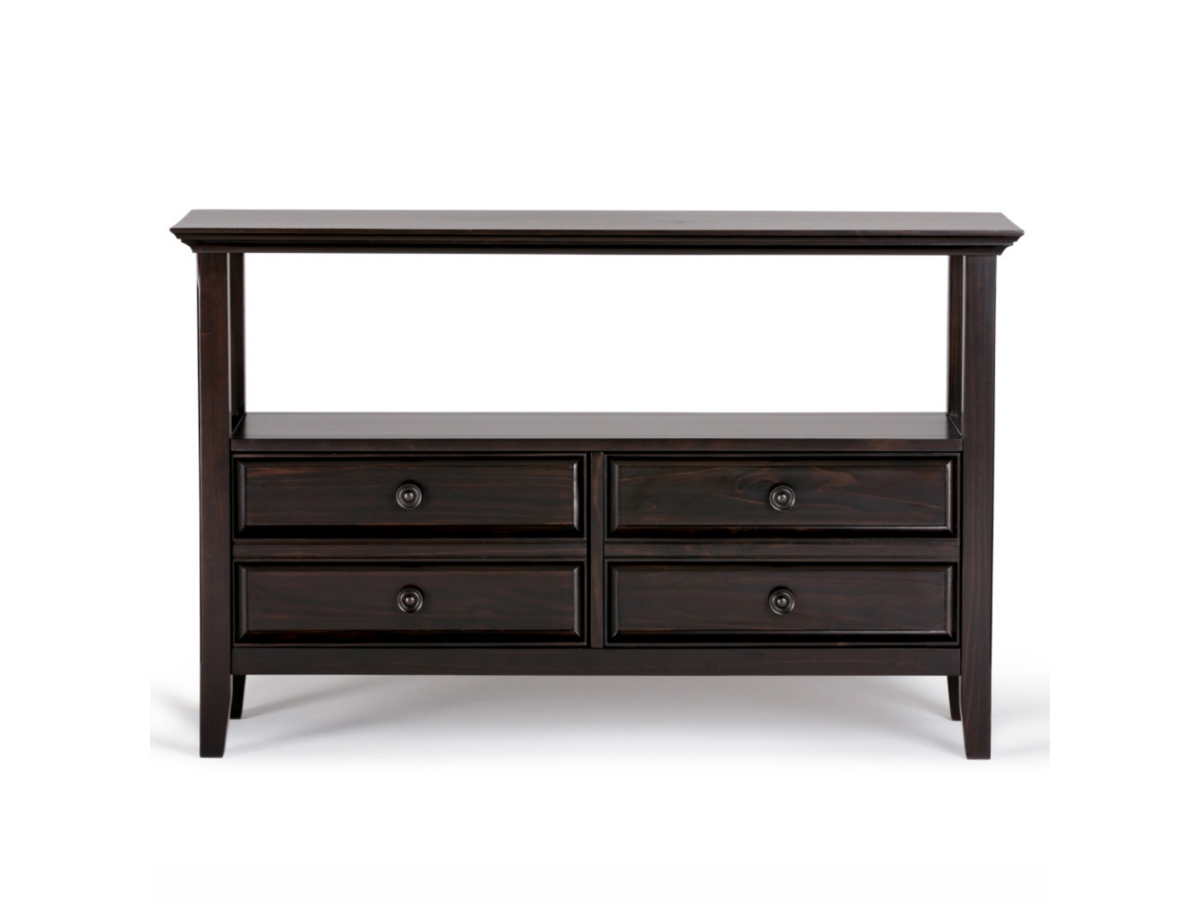 Simpli Home Amherst Console Sofa Table, Hickory Brown, large