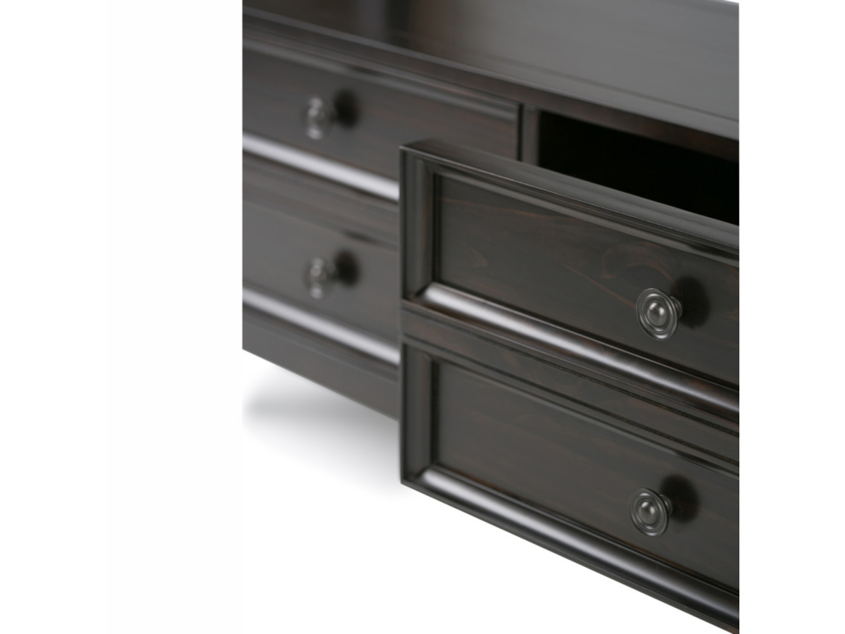 Simpli Home Amherst Console Sofa Table, Hickory Brown, large