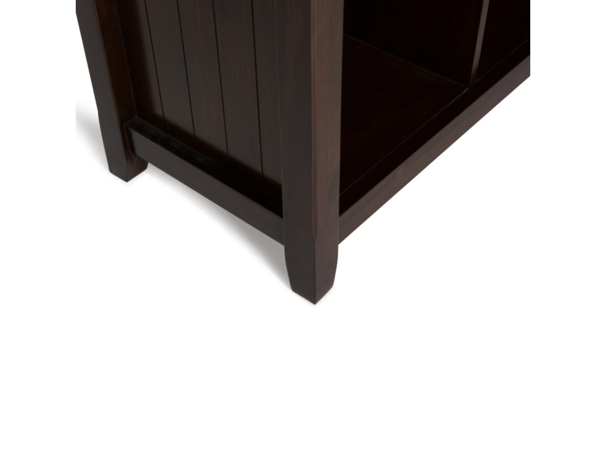 Simpli Home Acadian 8 Cube Storage Sofa Table, Brunette Brown, large