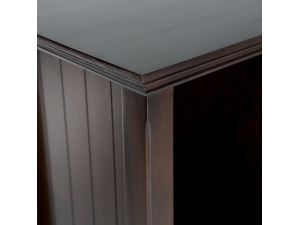 Simpli Home Acadian 8 Cube Storage Sofa Table, Brunette Brown, large