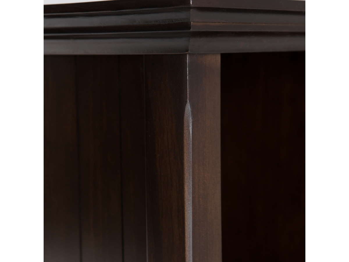 Simpli Home Acadian 8 Cube Storage Sofa Table, Brunette Brown, large