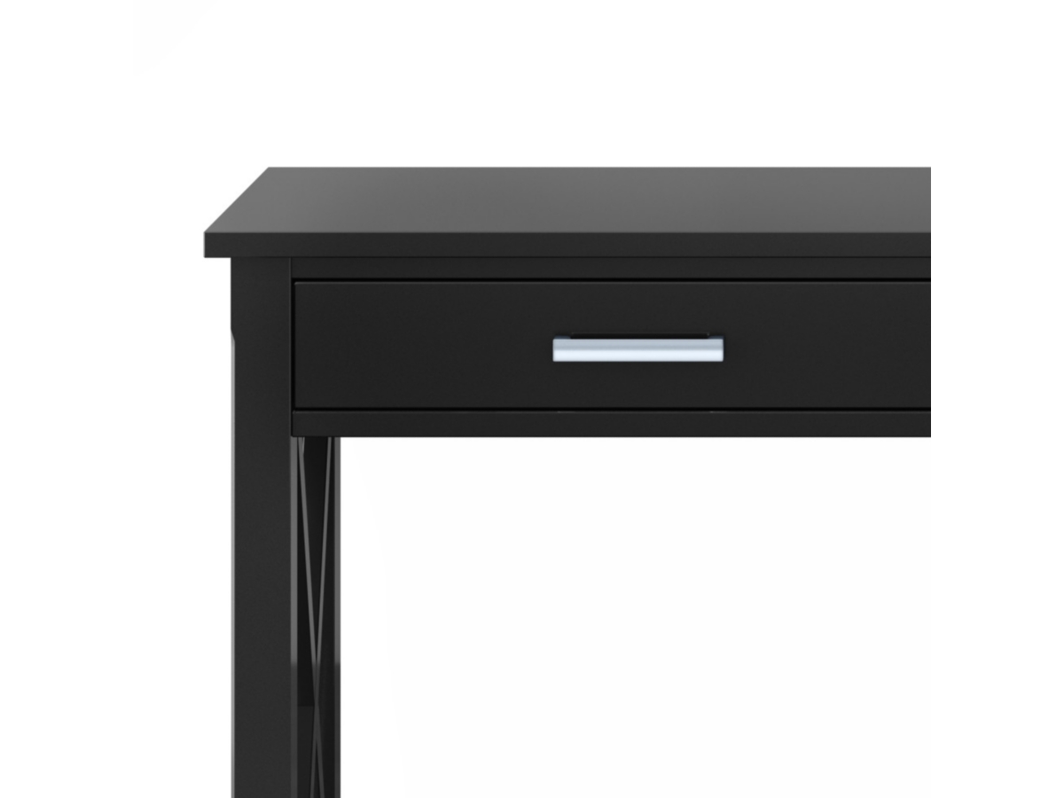 Simpli Home Kitchener Console Sofa Table, Black, large