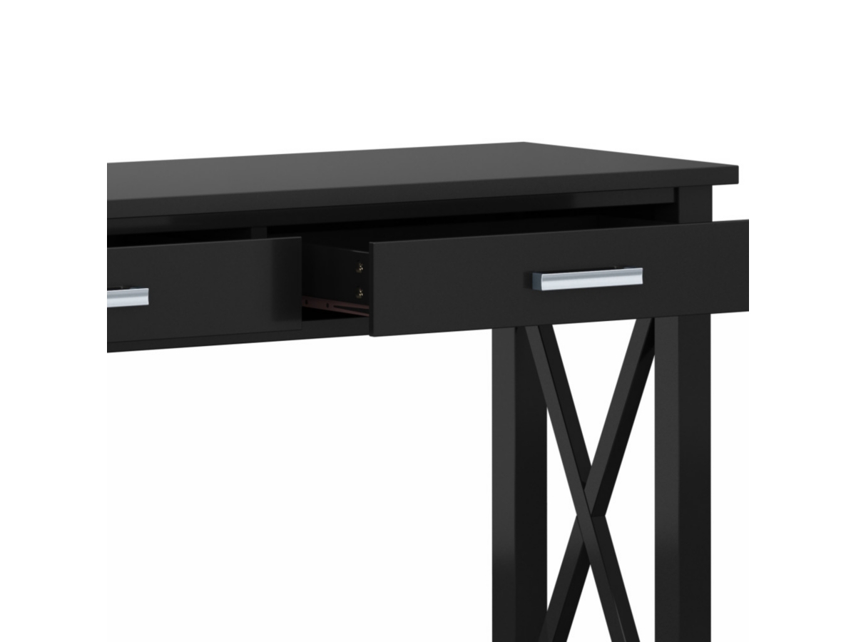 Simpli Home Kitchener Console Sofa Table, Black, large