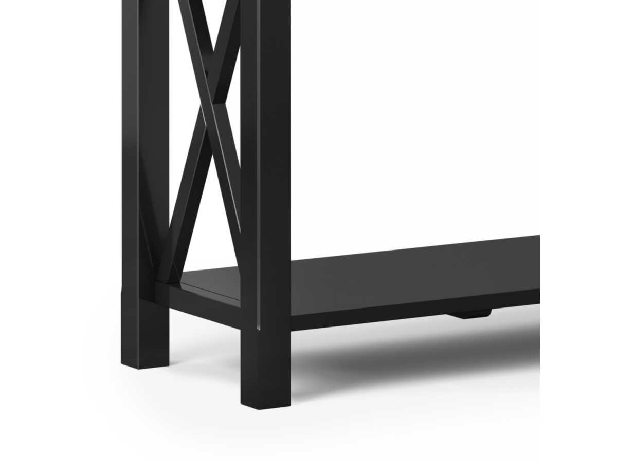 Simpli Home Kitchener Console Sofa Table, Black, large