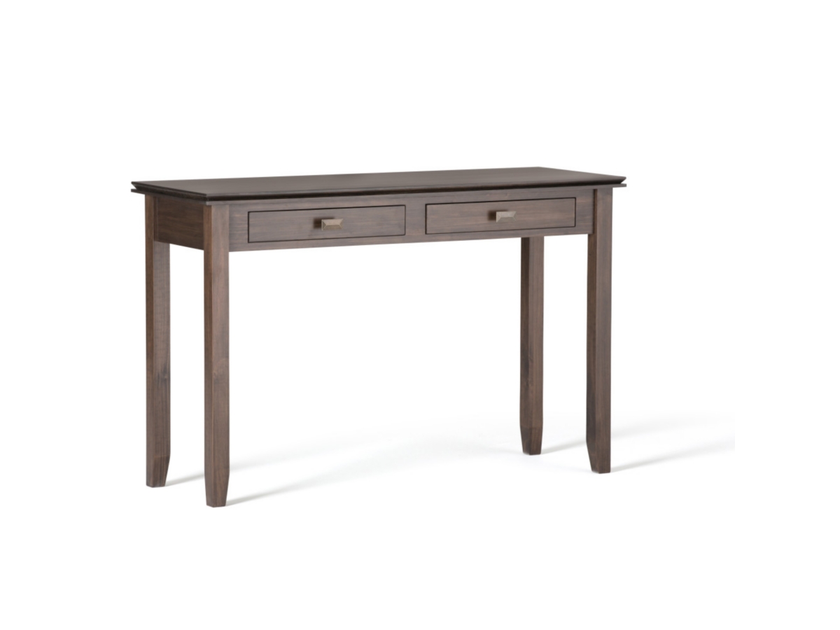 Simpli Home Artisan Console Sofa Table, Natural Aged Brown, large