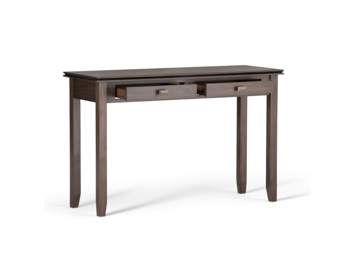 Simpli Home Artisan Console Sofa Table, Natural Aged Brown, large