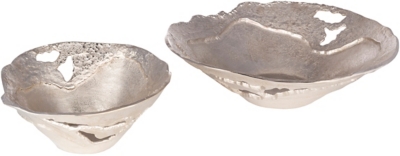 Surya Silver Distressed Decorative Bowl (Set of 2), , large