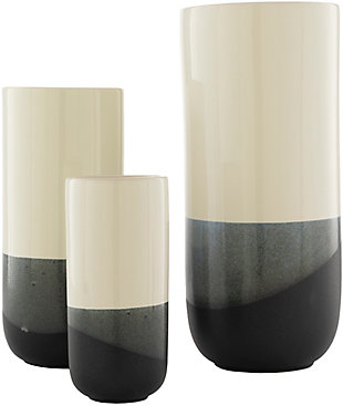 Surya Geo Cermaic Vase (set Of 3), , rollover