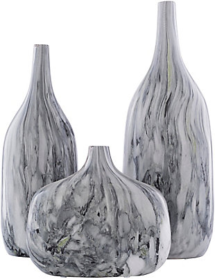 Surya Marble Ceramic Vase (set Of 3), , rollover