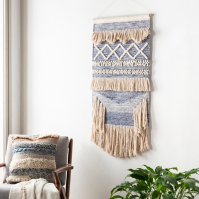 A600039552 Livabliss Woven Wall Hanging Tapestry, Bright Blue sku A600039552