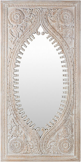 Surya 72"H x 36"W Mirror, Ivory, rollover