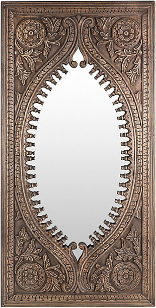 Surya 72"H x 36"W Mirror, Brown, large