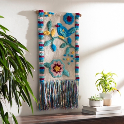 Surya 26"H x 16"W Wall Hanging Tapestry, , rollover