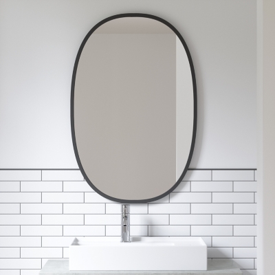 Umbra Medium Oval Black Modern Mirror 24 X 36