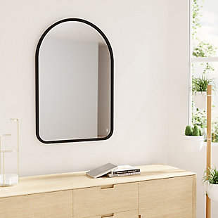 Umbra Hub Black Arched Mirror, , rollover