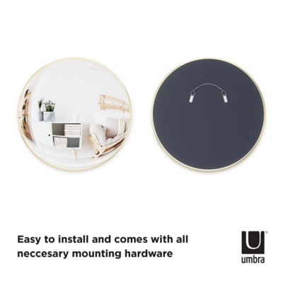 Umbra Hubba 34 Round Mirror - Brass