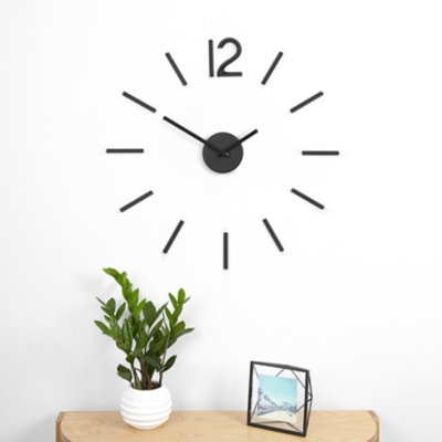 Ribbon Wall Clock 12In Steel