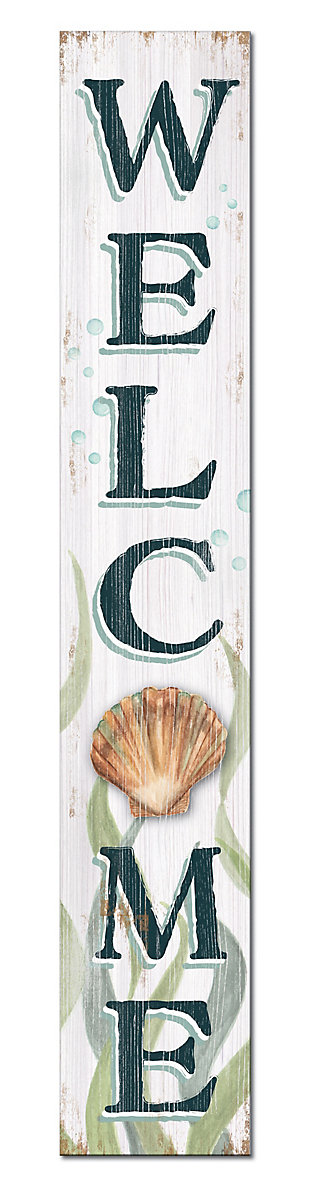 Coastal Shell Welcome Porch Board, , large