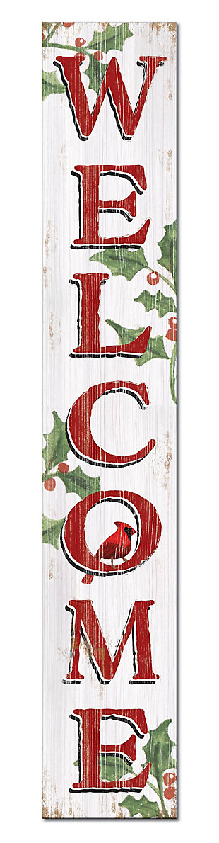 Red Cardinal Welcome Porch Board, , large