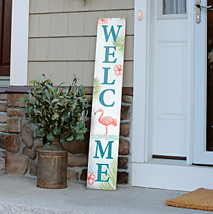 Porch Board™ WELCOME - FLAMINGO - PORCH BOARD 8X46.5, , rollover