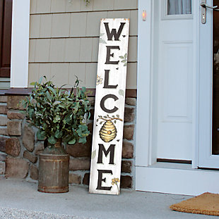 Porch Board™ WELCOME - BEE HIVE - PORCH BOARD 8X46.5, , rollover