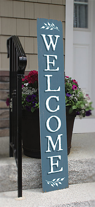 Porch Board™ WELCOME - BLUE COLOR - PORCH BOARD 8X46.5, , rollover