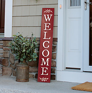 Porch Board™ WELCOME - BURGUNDY COLOR - PORCH BOARD 8X46.5, , rollover