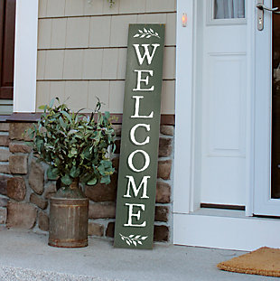 Porch Board™ WELCOME - GREEN COLOR - PORCH BOARD 8X46.5, , rollover