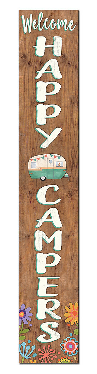 Happy Campers Welcome Porch Board, , large