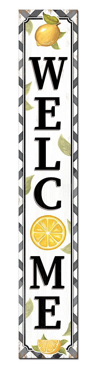 Welcome Porch Board with Lemons, , large