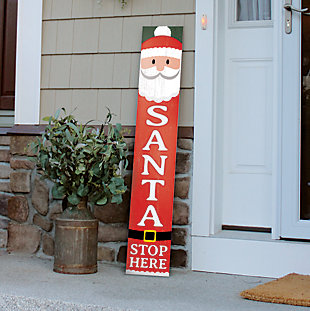 Santa Stops Here Porch Board, , rollover