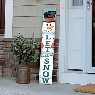 Let it Snow Porch Board with Snowman, , rollover