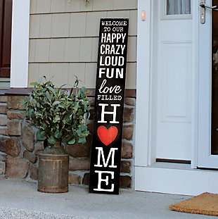 Porch Board™ WELCOME TO OUR HAPPY LOUD FUN - PORCH BOARD 8X46.5, , rollover