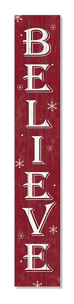 Red Believe Porch Board, , large
