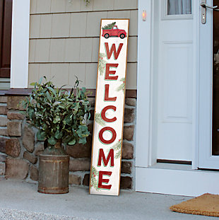 Christmas Welcome Porch Board with Truck, , rollover