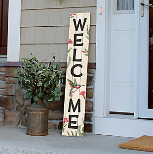 Welcome Porch Board with Hummingbirds, , rollover