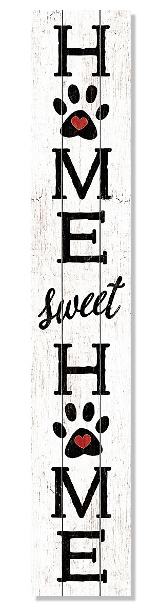 Home Sweet Home Porch Board with Paw Prints, , large